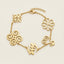 Multi Adinkra Symbols Bracelet (Gold)