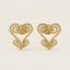 Sankofa "Return and get it" Adinkra Symbol Stud Earrings (Gold)