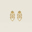 Asase Ye Duru "Mother Earth" Adinkra Stud Earrings (Gold)