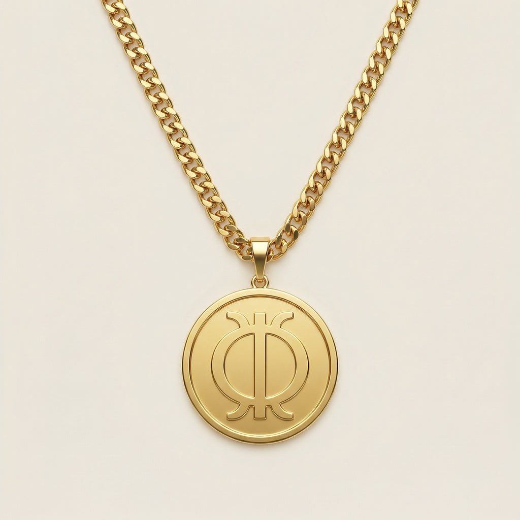 Wawa Aba Adinkra Symbol Statement Necklace (Gold)