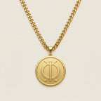 Wawa Aba Adinkra Symbol Statement Necklace (Gold)