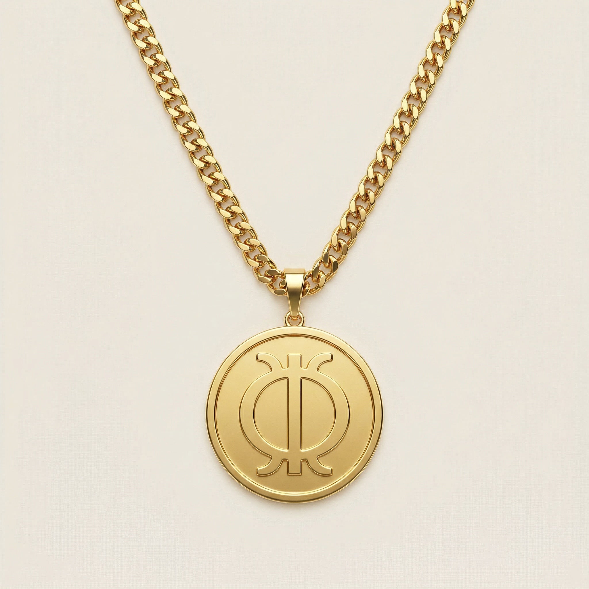 Wawa Aba Adinkra Symbol Statement Necklace (Gold)