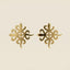 Funtunfunefu Denkyemfunefu "Unity"Adinkra Symbol  Stud Earrings (Gold)