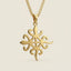 Funtunfunefu Denkyemfunefu "Unity" Statement Adinkra Symbol Necklace (Gold)