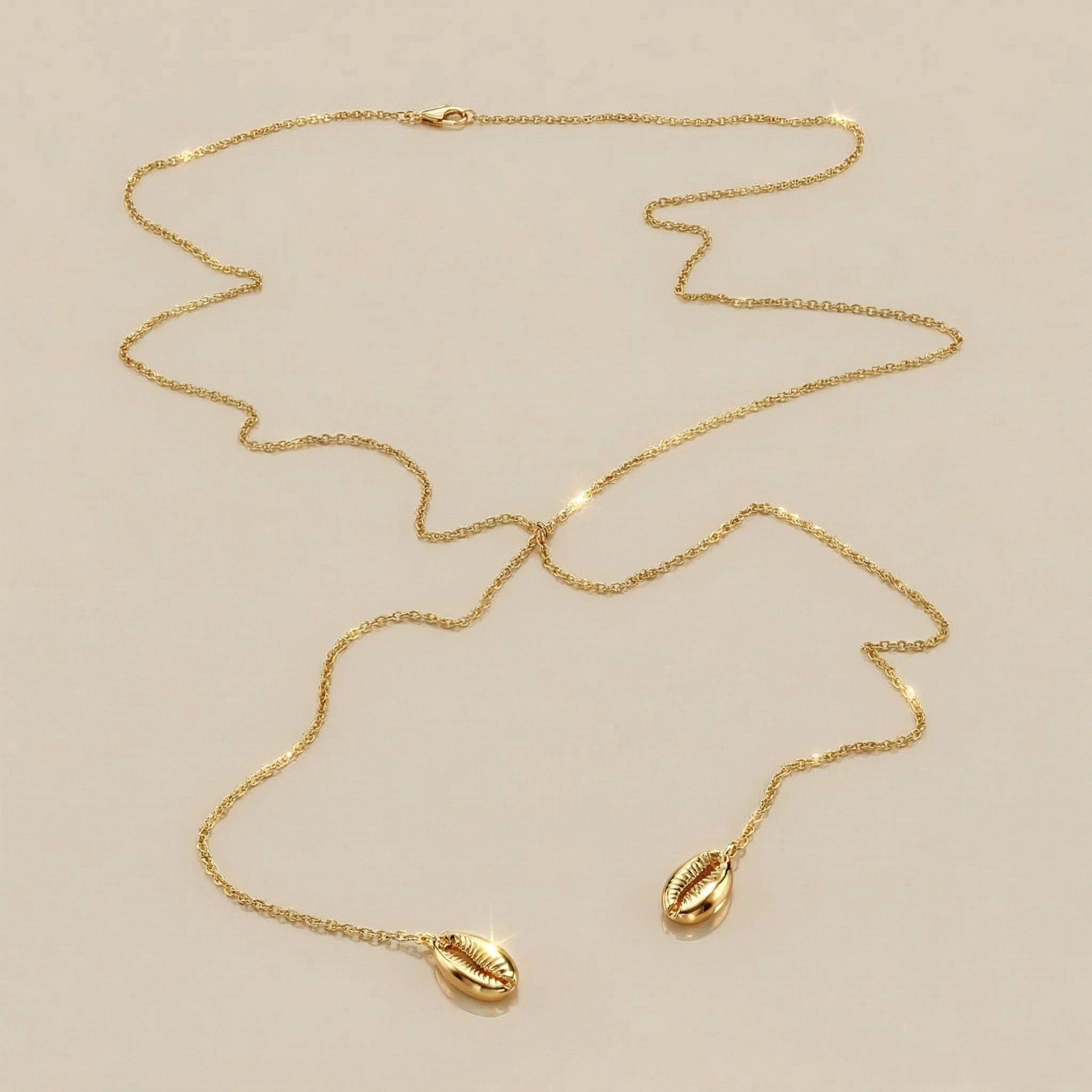 Sedee Cowie Shells "Wealth" Wrap around Necklace (Gold)