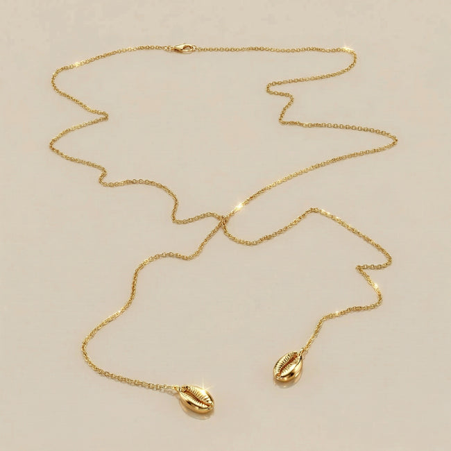 Sedee Cowie Shells "Wealth" Wrap around Necklace (Gold) Hover Image