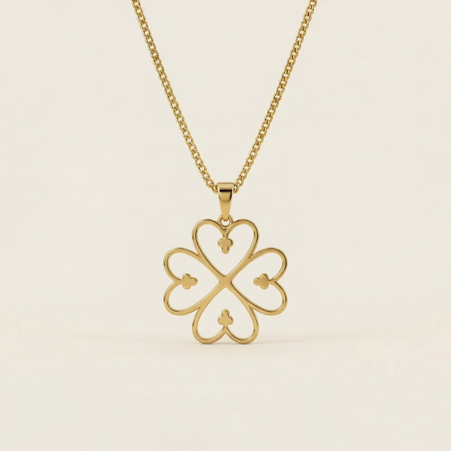 Nyame Dua "God's Presence" Statement Adinkra Symbol Necklace (Gold) Hover Image